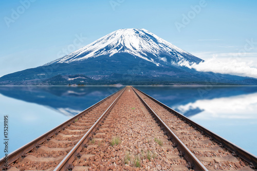 Railroad to Fujisan.Japan