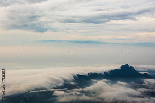 Morning Mist with Mountain ,sea of mis