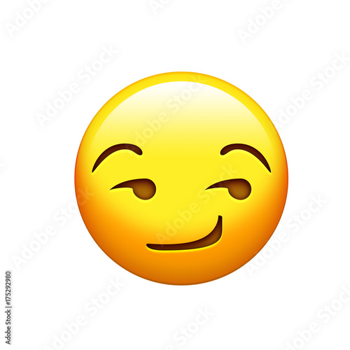 Isolated yellow sinister smile face icon