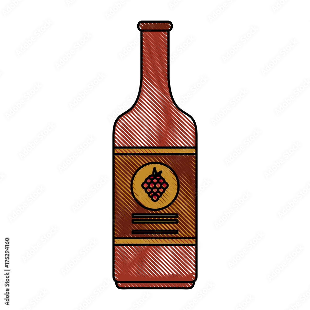 Wine bottle isolated icon vector illustration graphic design Wine bottle isolated icon vector illustration graphic design