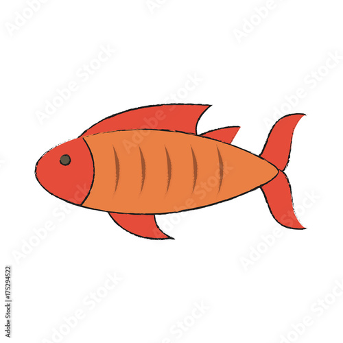 Delicious fresh fish icon vector illustration graphic design