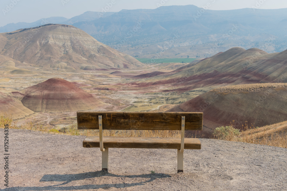 Empty Park Bench in Painted Hills