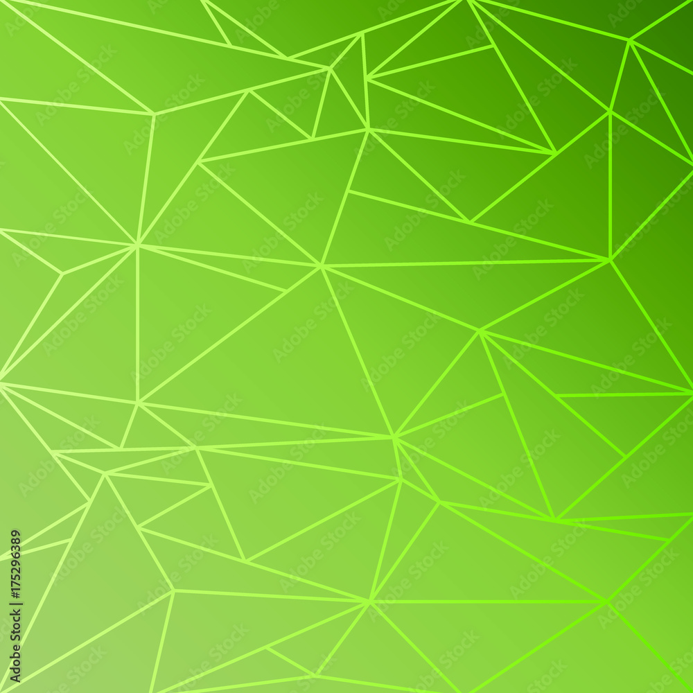 A green low poly vector background.