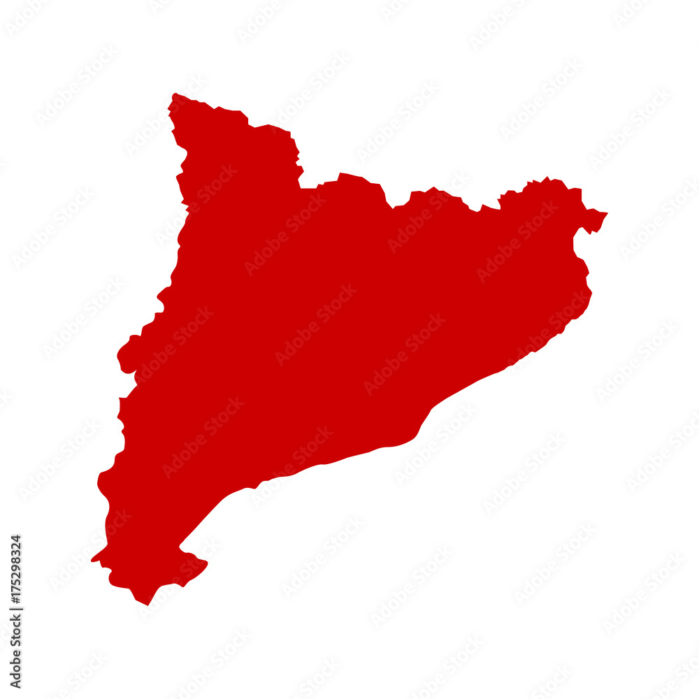 Abstract map Catalonia on white background. Flat vector illustration EPS 10 Abstract map Catalonia on white background. Flat vector illustration EPS 10
