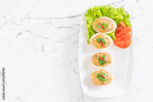 boiled egg with minced pork