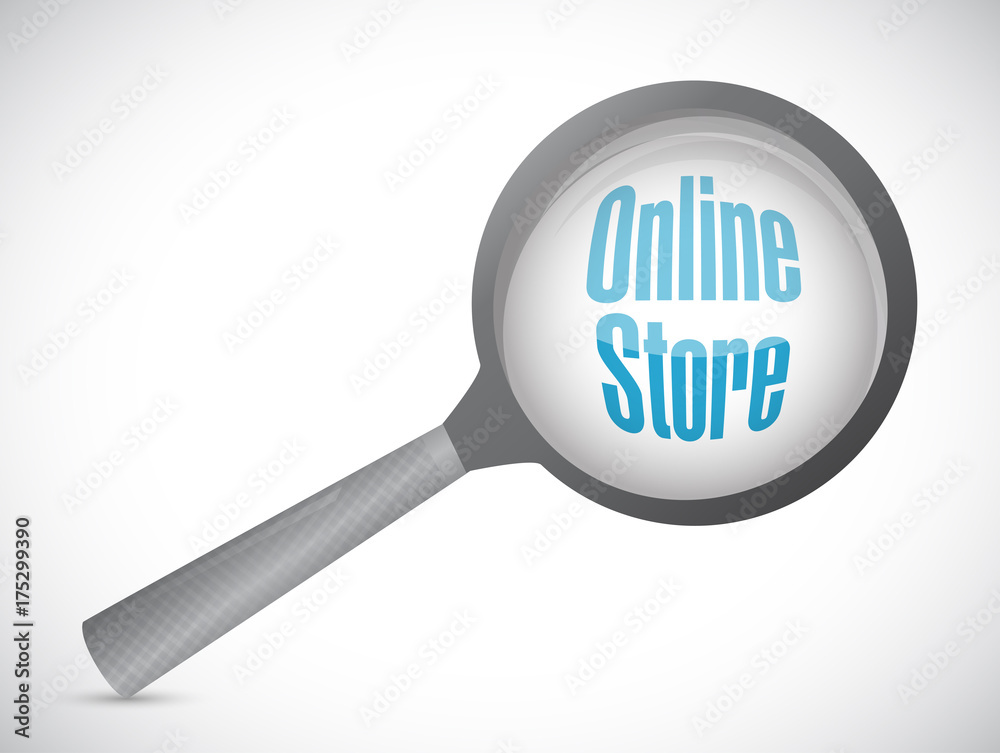 online store magnify concept illustration online store magnify concept illustration