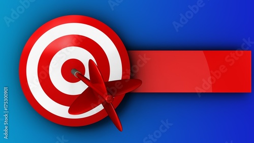 3d target with dart photo