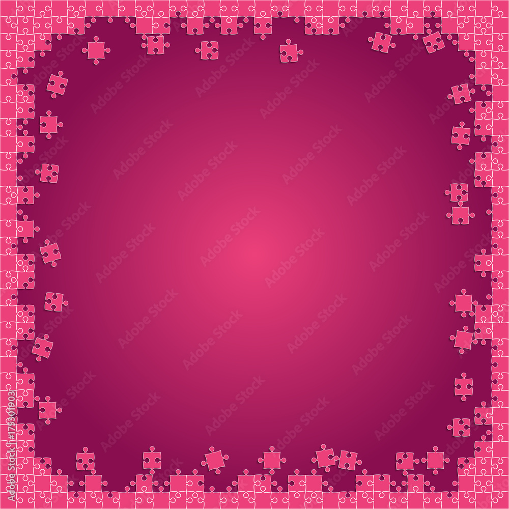 Pink Transparent Puzzles Pieces - Vector Jigsaw Pink Transparent Puzzles Pieces - Vector Jigsaw