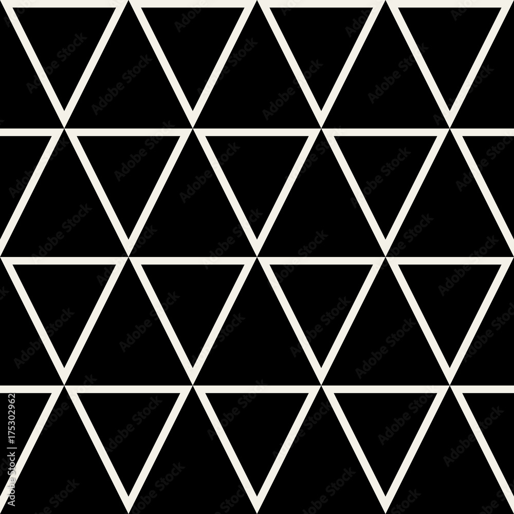 Fototapeta premium Triangle Pattern Design, Seamless Retro Trendy background