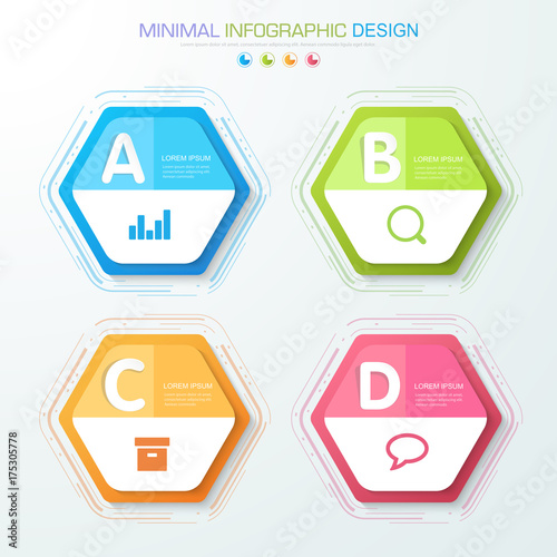 Infographic Elements with business icon on full color background  process or steps and options workflow diagrams,vector design element eps10 illustration