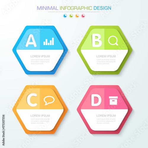 Infographic Elements with business icon on full color background  process or steps and options workflow diagrams,vector design element eps10 illustration