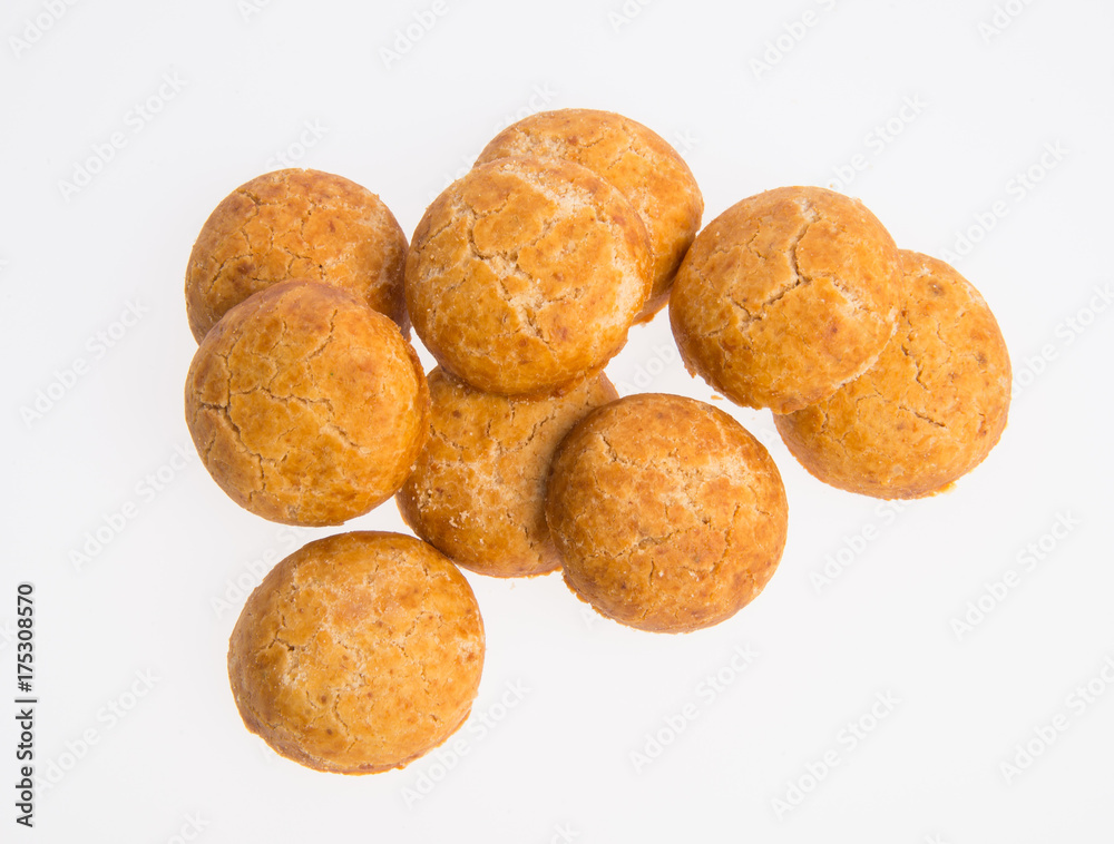 Peanut cookies or Chinese traditional peanut cookies on a background. Peanut cookies or Chinese traditional peanut cookies on a background.