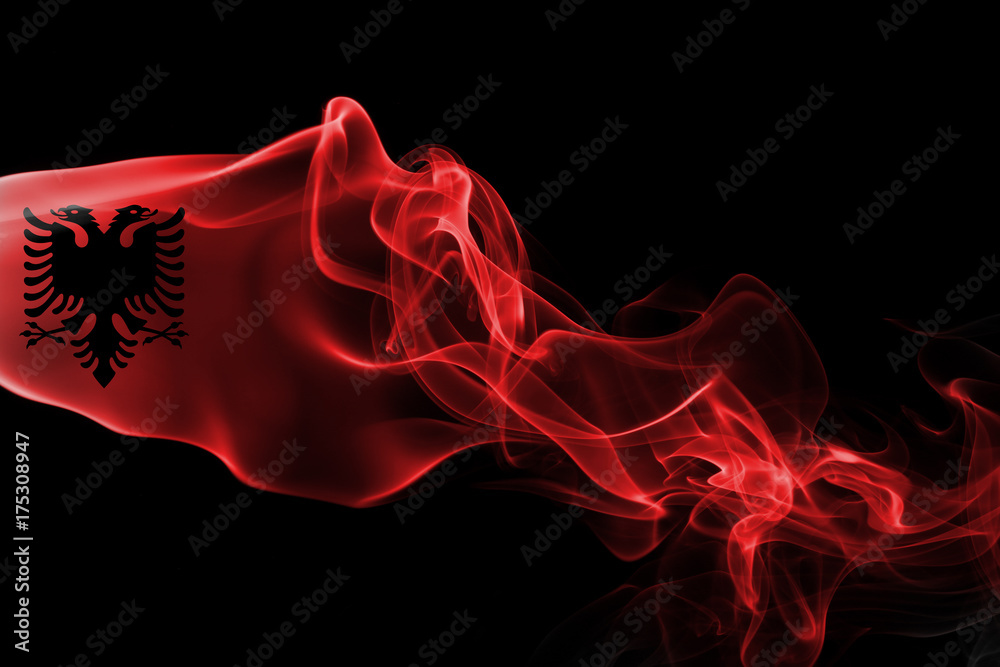 Fototapeta premium Alabania national smoke flag