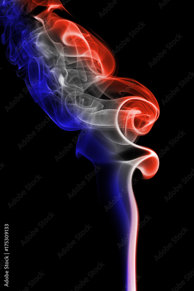 Fototapeta premium France national smoke flag