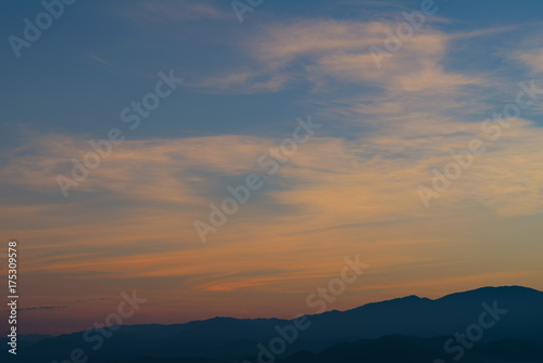 Colorful Sunrise over the mountain hills,Sunrise in mountains,Sunrise landscape © crazyass