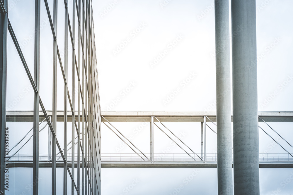 moder corporate architecture concept - elevated walkway / bridge