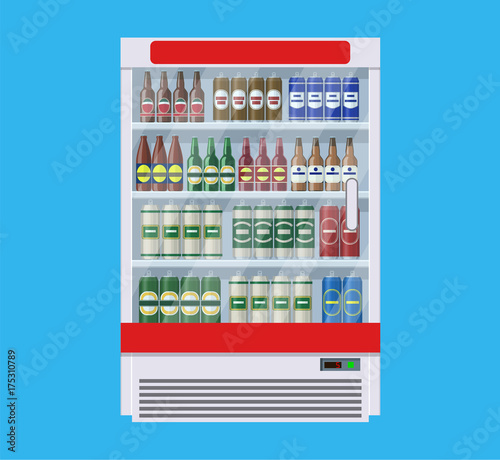 Showcases refrigerators for cooling drinks