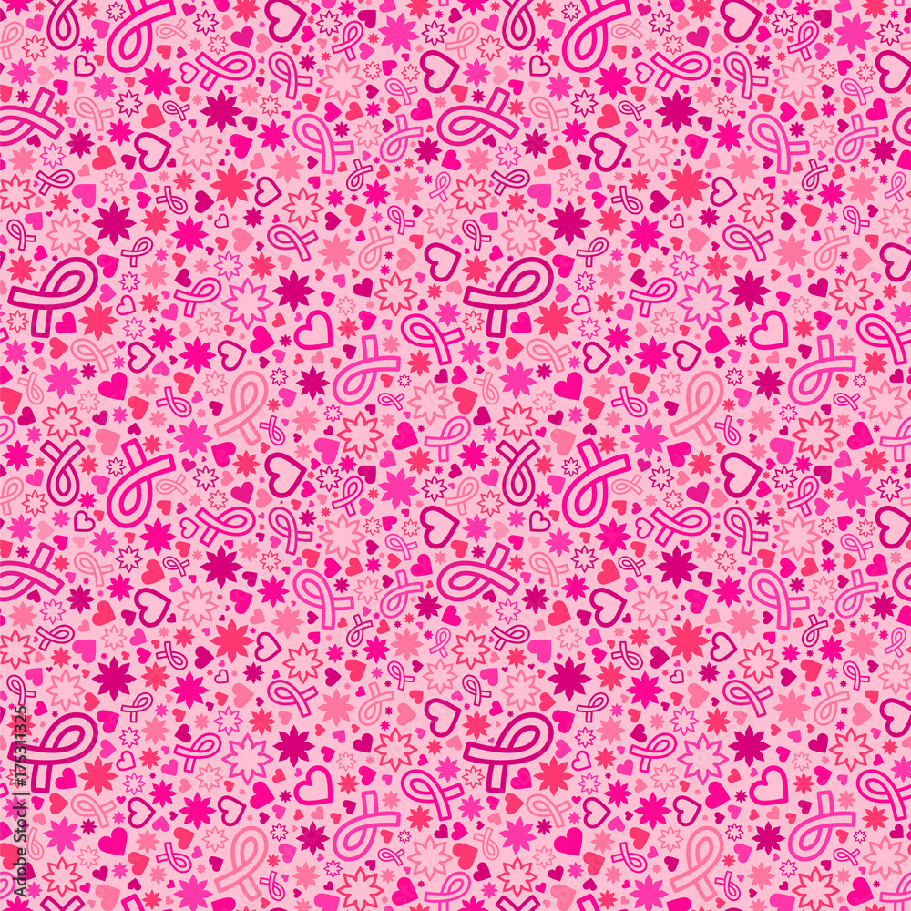 Breast Cancer awareness month seamless pattern Breast Cancer awareness month seamless pattern