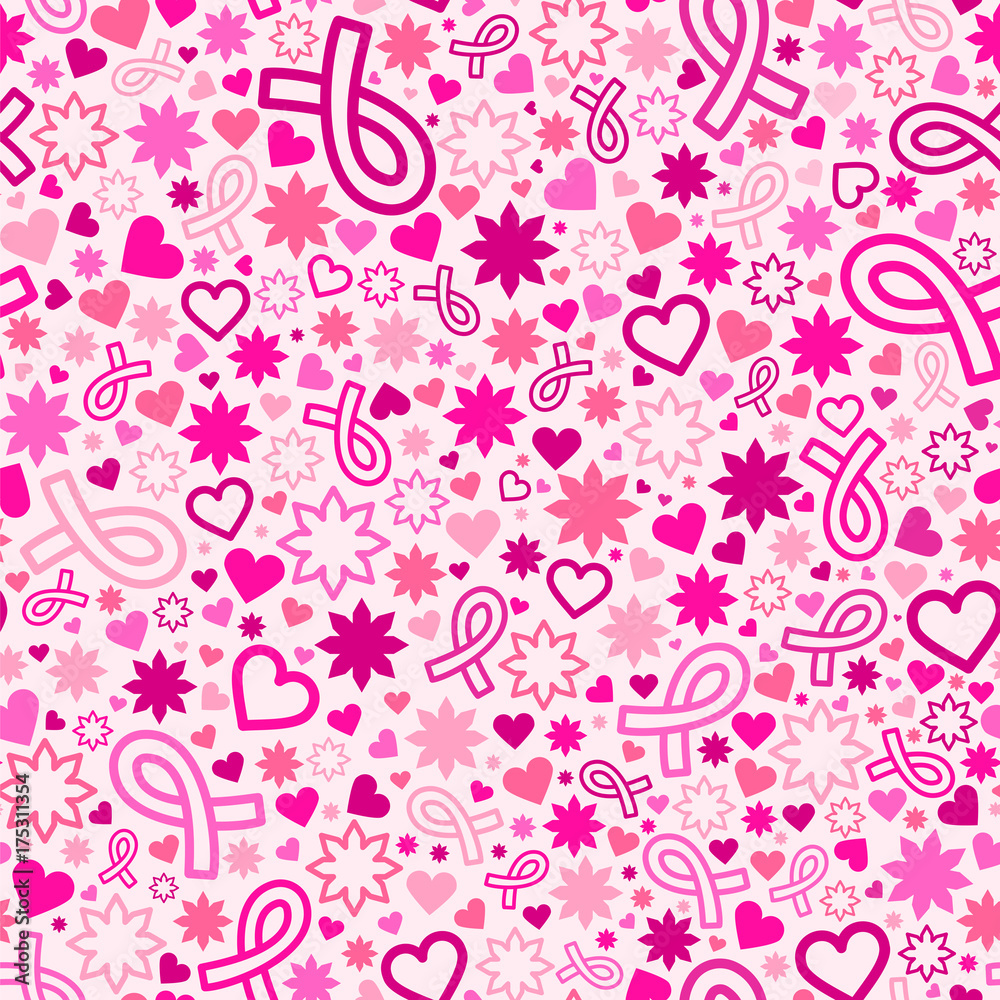 Breast Cancer awareness month seamless pattern