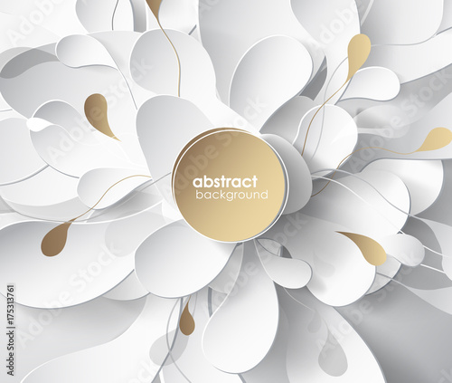 Abstract colored flower background with circles.