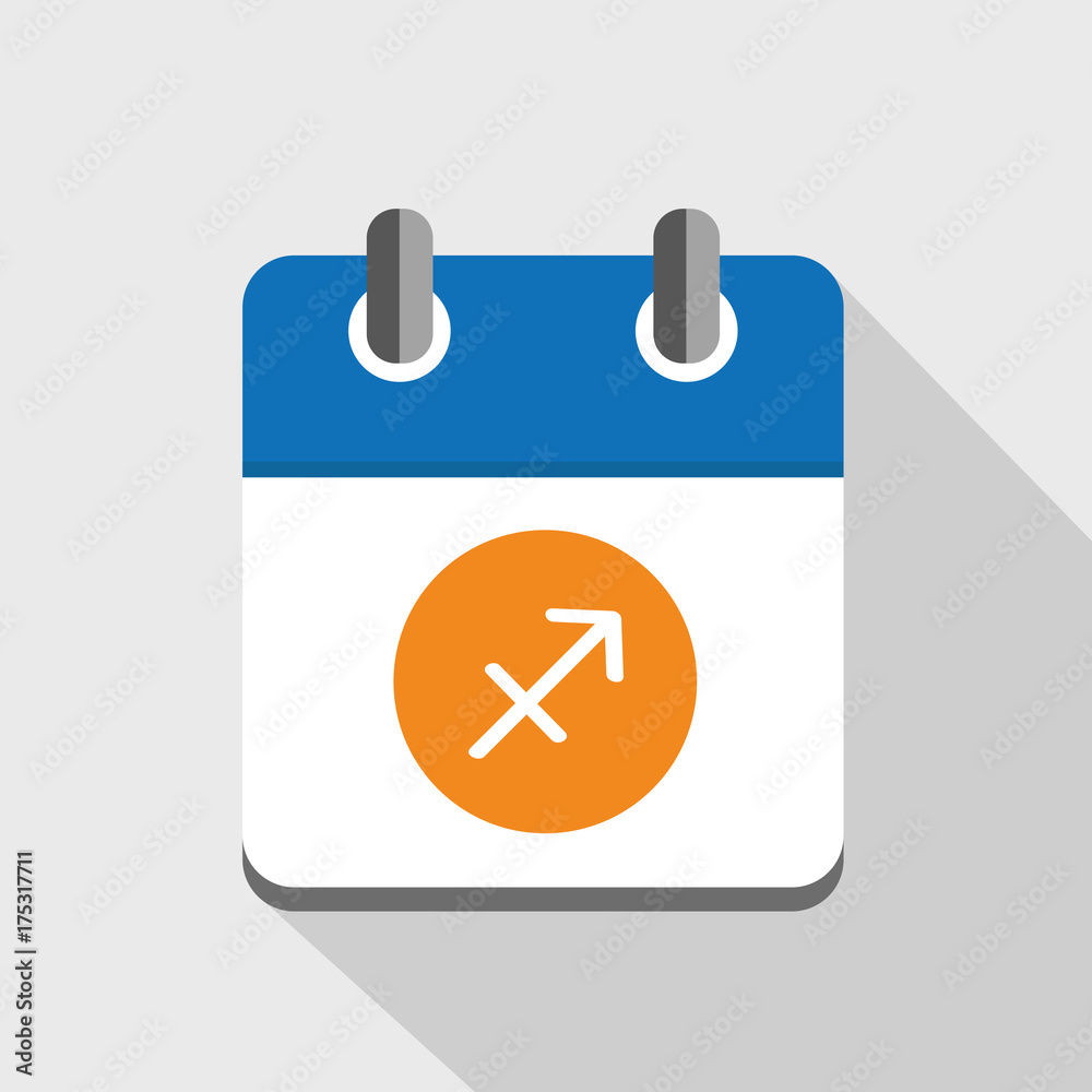 sternzeichen schütze symbol im kalender Stock Vector | Adobe Stock