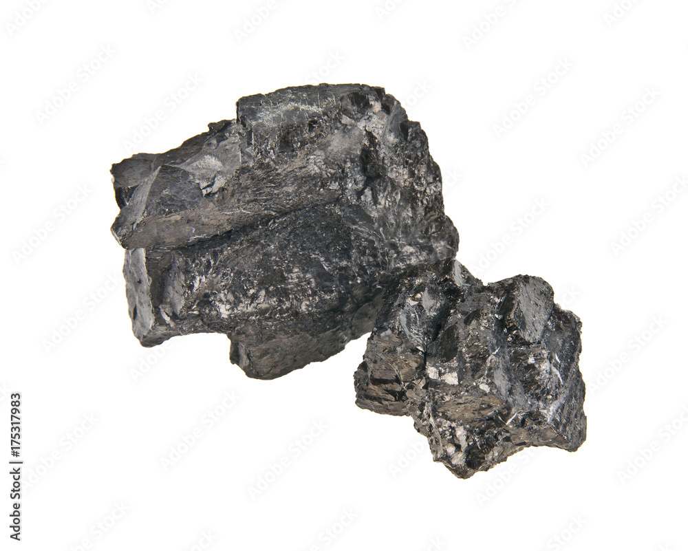 Coal isolated on white background Coal isolated on white background
