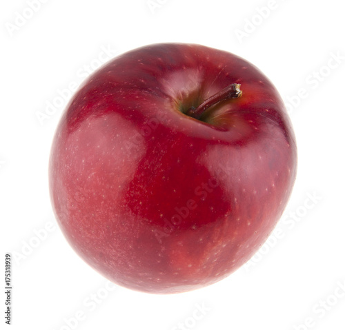 red apples isolated on white background closeup