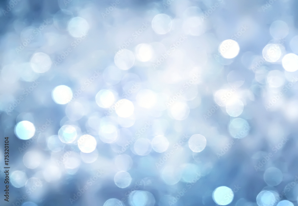 Winter blue blurred background.