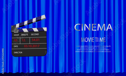 Vector illustration for the film industry. Elements of the film industry.