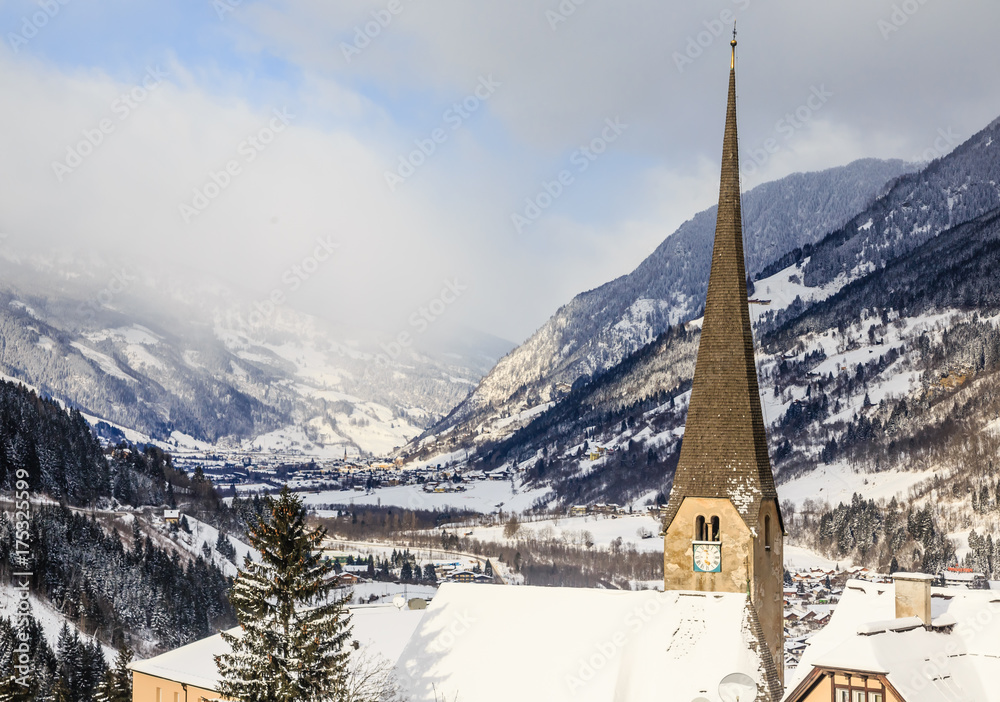 Winter in  ski resort Bad Gasteinl, Austria