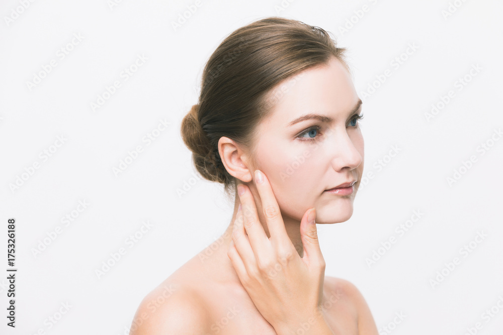 Beauty concept of young caucasian woman. Beauty concept of young caucasian woman.