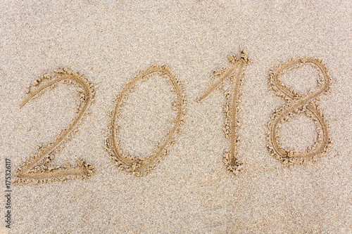 2018 drawn in the sand from above