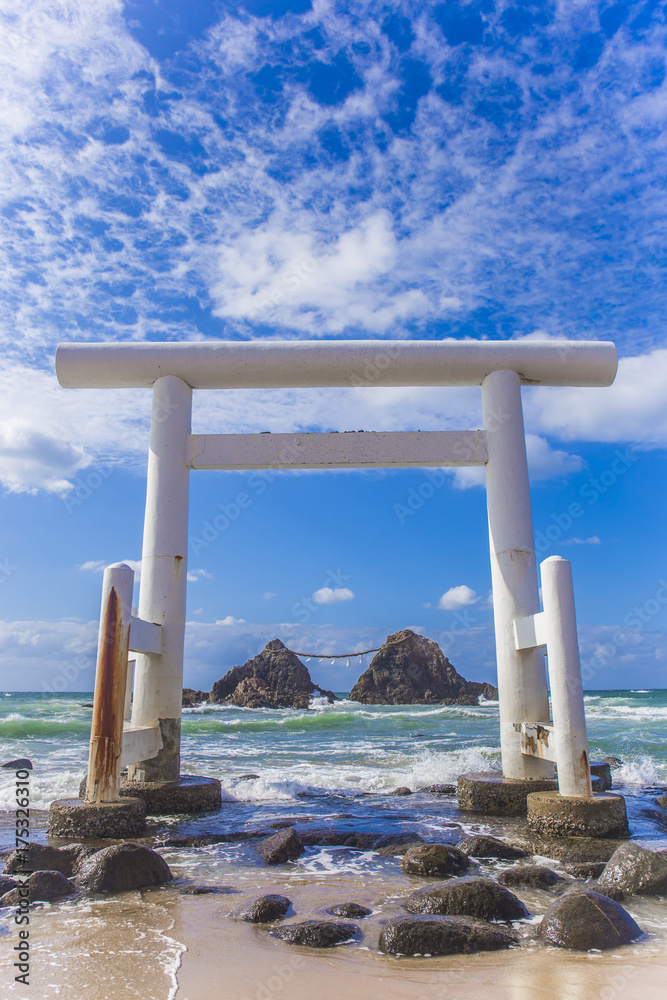 夫婦岩 白い鳥居 糸島 Stock Photo Adobe Stock