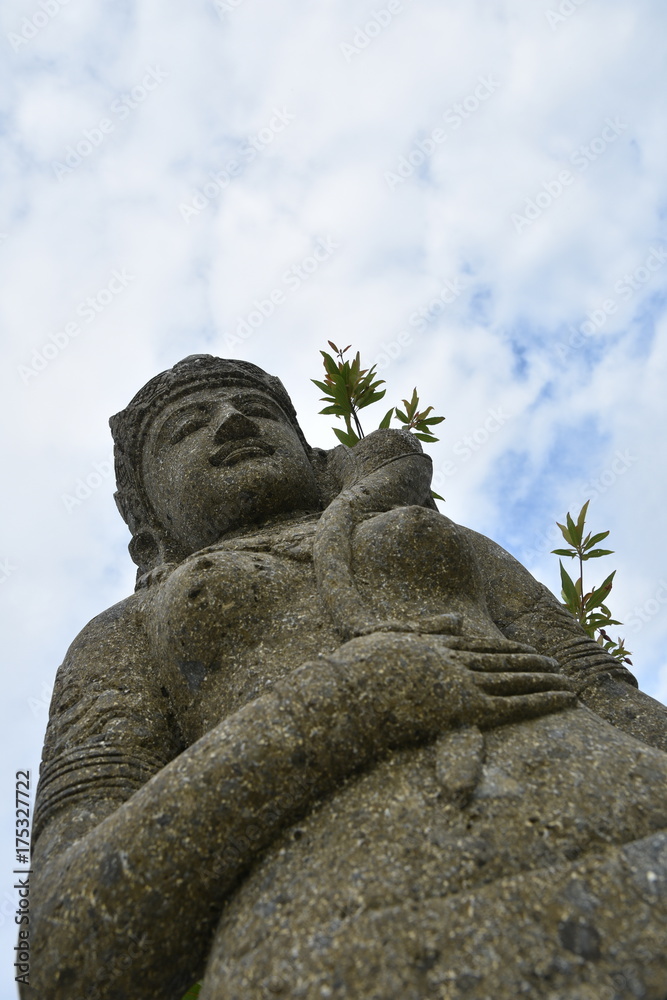 Statue of low angle
