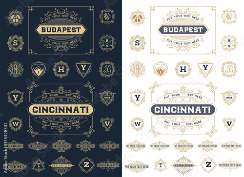 Set of vintage badges