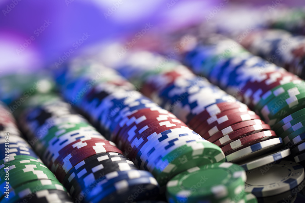 Fototapeta premium Casino concept. Poker chips.