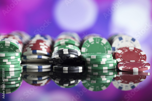 Casino concept. Poker chips.
