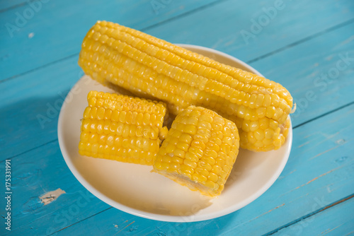 boiled corn stalks