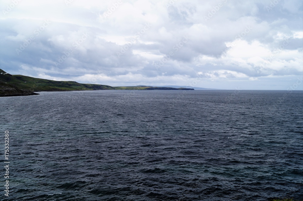 Landscape views of the Isle of Skye in Scotland, UK