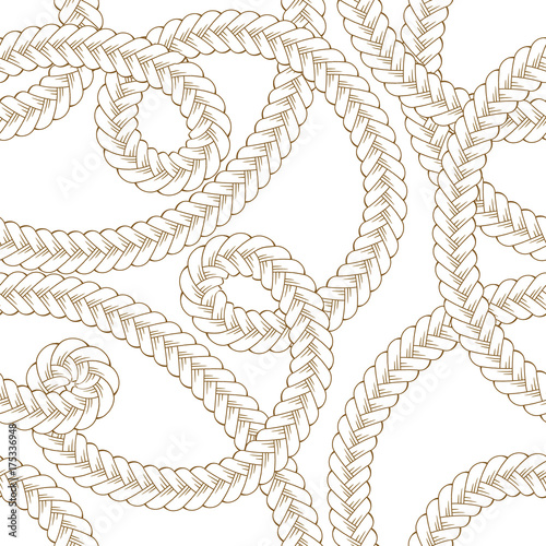 Tangled braids seamless pattern