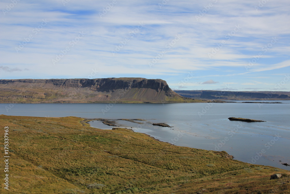 Scene at the west coast of Iceland. Breidafjoerdur.