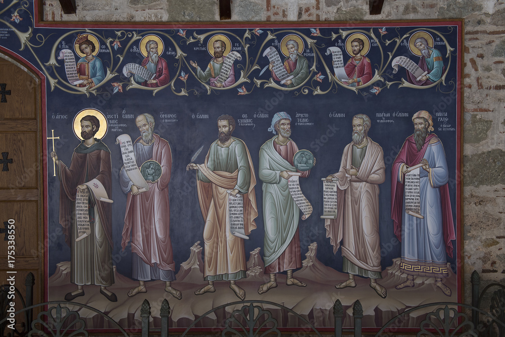 Freskenmalerei im Meteorakloster 