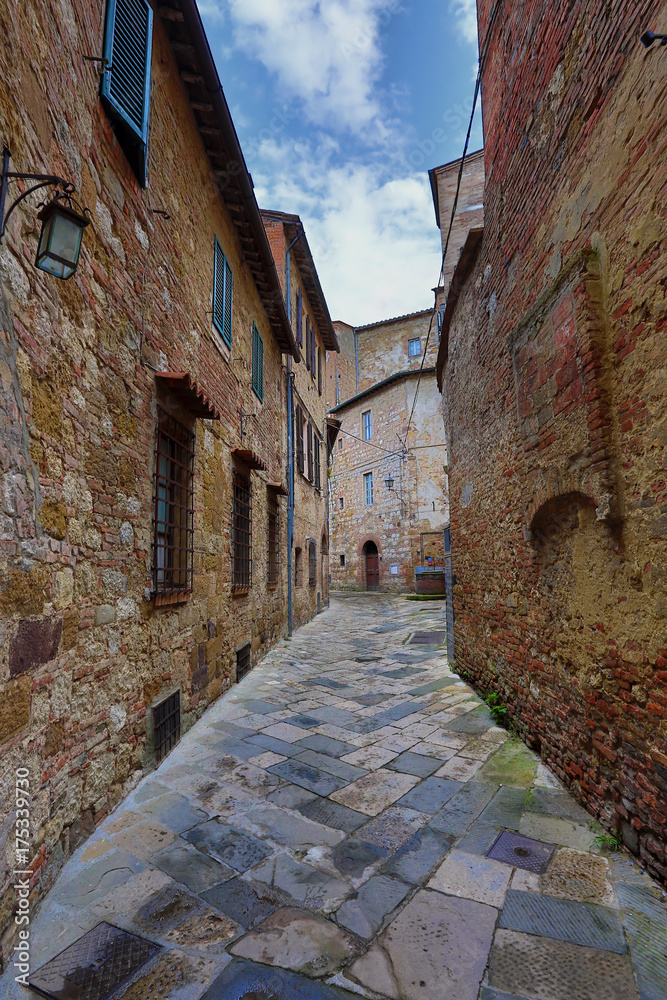 Street in old medieval italian town