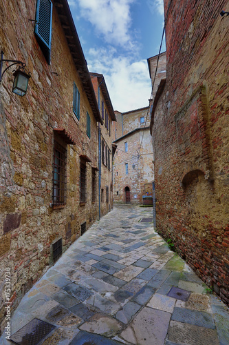 Street in old medieval italian town