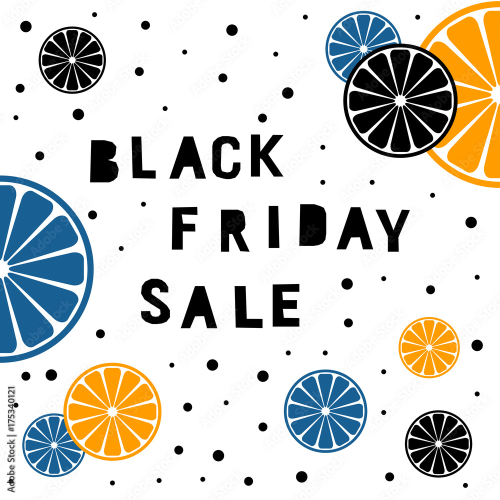 Fotografie PrintBlack friday sale event theme