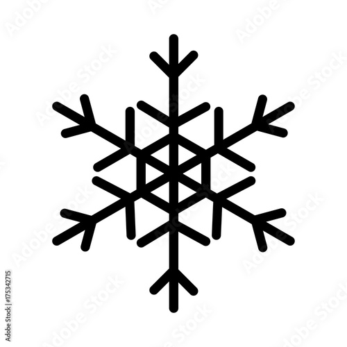 Buntes einfaches Weihnachtssymbol - Schneeflocke