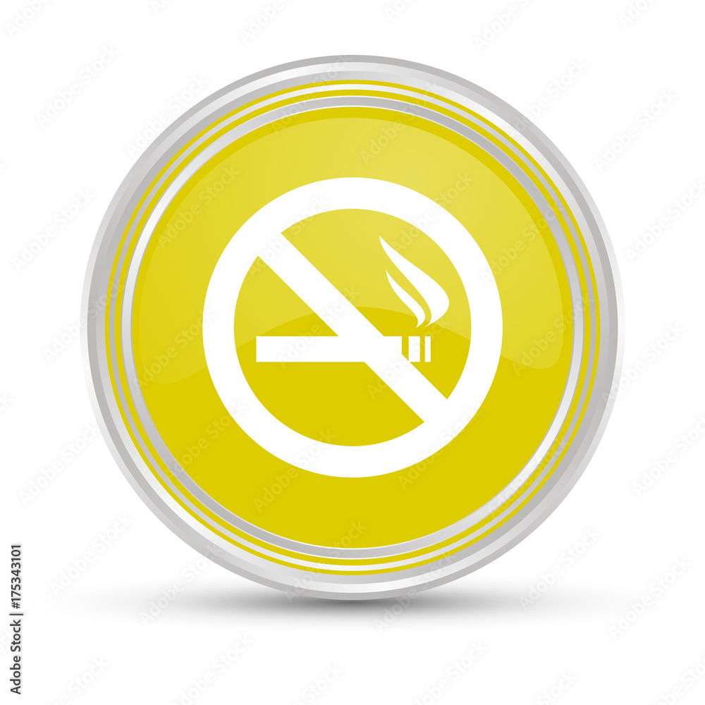 Gelber Button - Rauchen verboten Gelber Button - Rauchen verboten