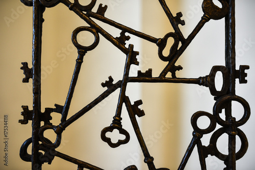 background of old keys