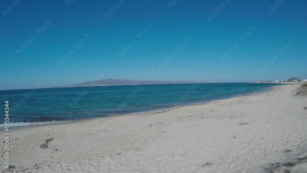 Plaka beach of Naxos island in Cyclades, Greece Plaka beach of Naxos island in Cyclades, Greece