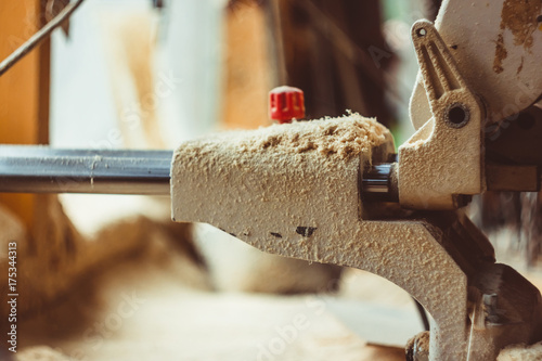 turning tools in the sawdust